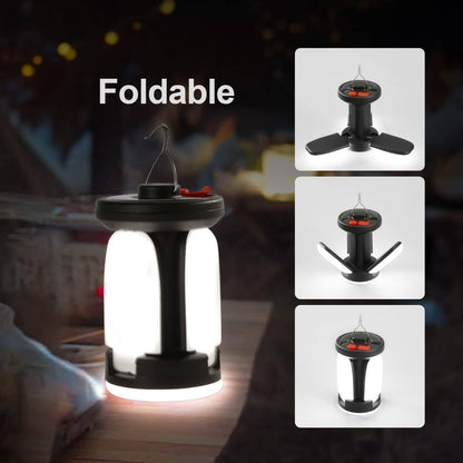 Durable LED camping lantern, USB rechargeable, essential outdoor and emergency gear