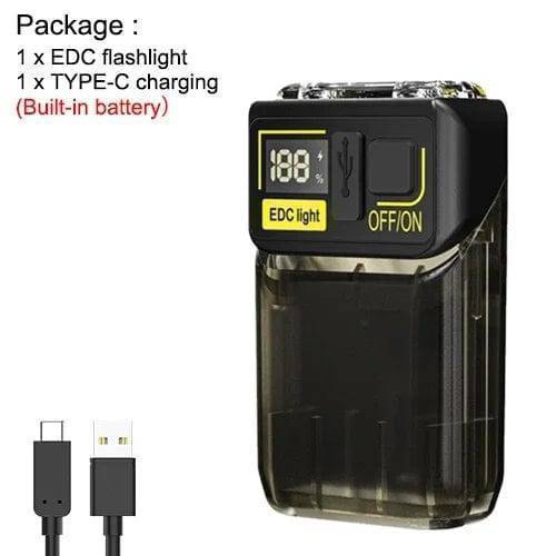 Durable black USB rechargeable mini torch, a versatile portable light for work or emergencies.
