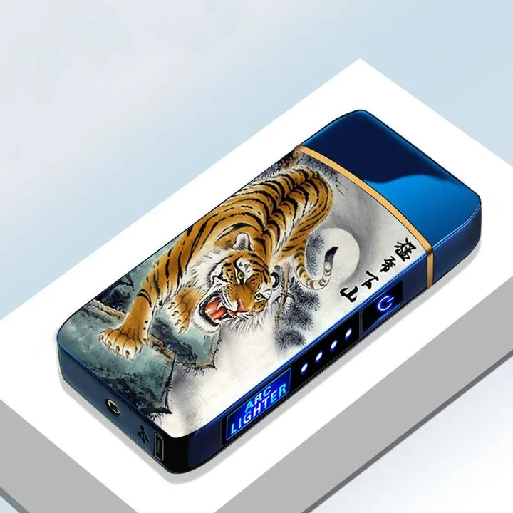 Modern USB arc lighter, windproof electric, rechargeable for a cleaner light.