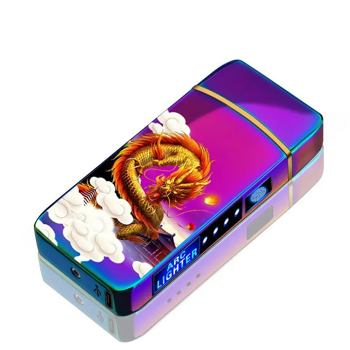 Eco-friendly electric lighter, USB rechargeable, windproof plasma technology.