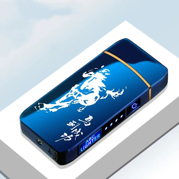 Touch sensor USB plasma lighter, rechargeable, windproof, safe & flameless.