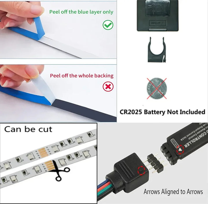 Create a personalized ambiance with this USB RGB LED strip, color changing for room and TV.