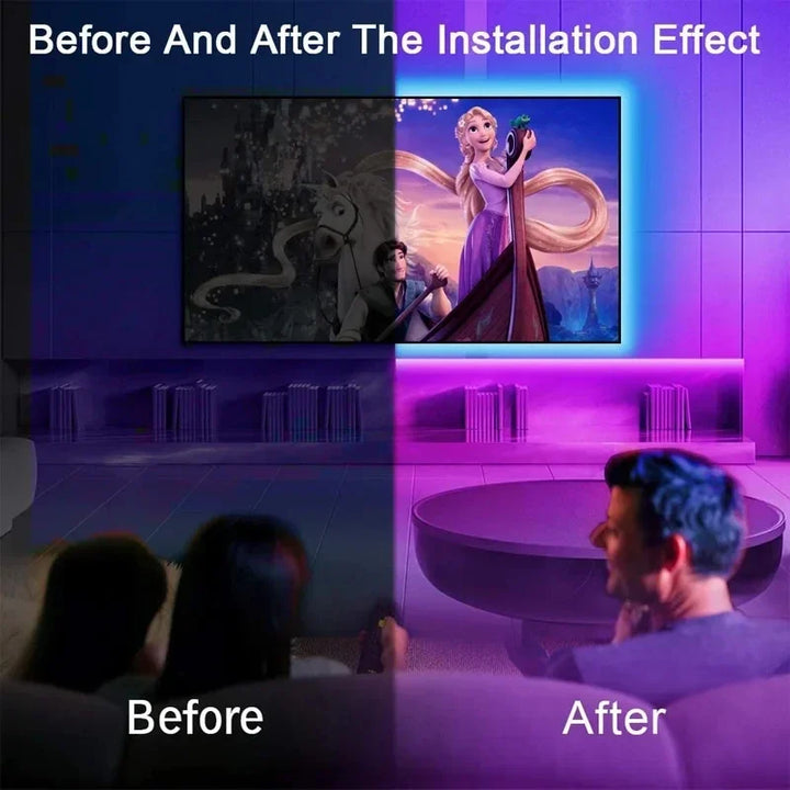 Versatile USB LED strip, RGB color changing for room decoration, TV backlighting & mood lighting.