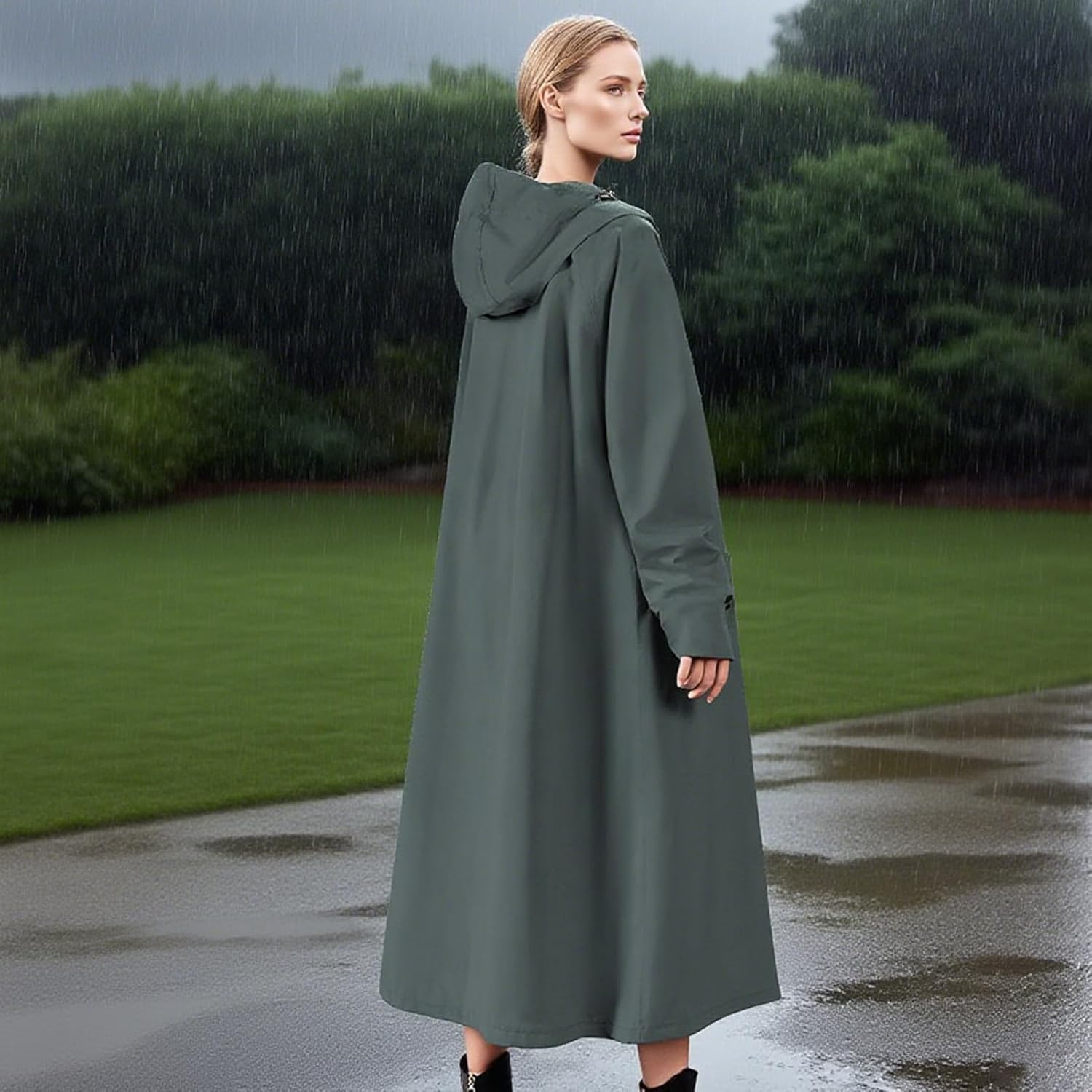Lightweight Veridra packable raincoat, unisex and waterproof, essential travel jacket.