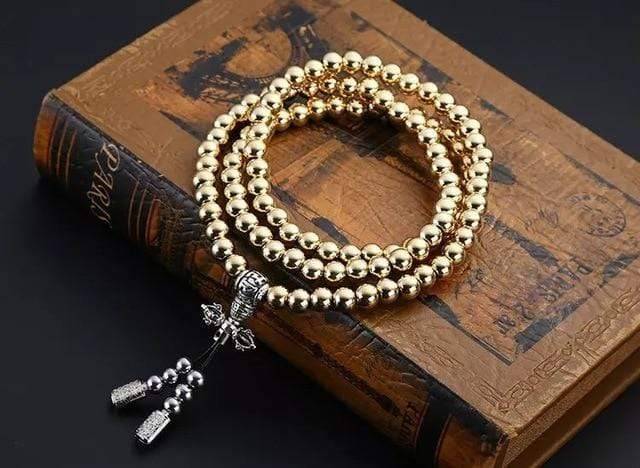 Outdoor accessory: Buddha Beads EDC Chain, showcasing its unique design and utility.