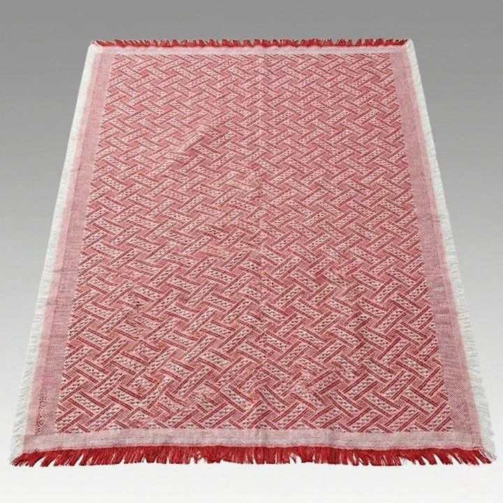 Versatile durable outdoor & indoor checkered blanket, camping & picnic, boho chic design