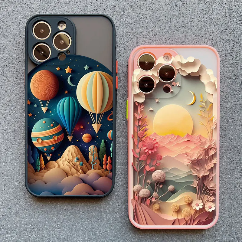 Vibrant Dreamscape 3D iPhone case for women. Protective & colorful mobile cover.