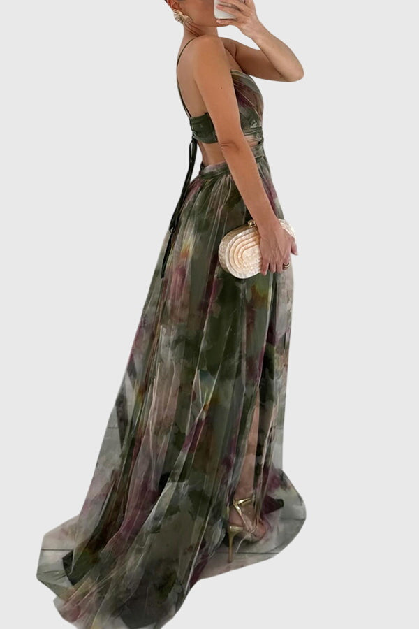 Vibrant women's floral maxi dress, an enchanting summer style perfect for any party, vacation, or casual day.