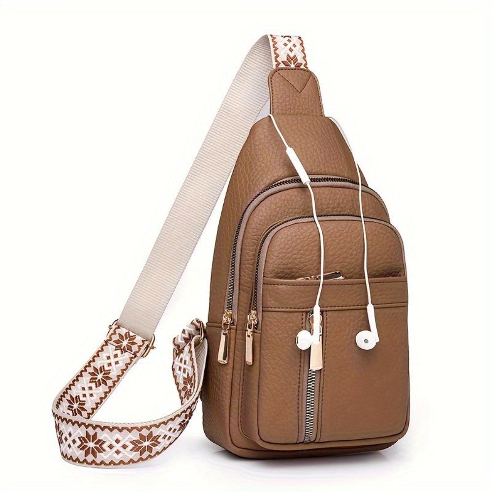 Elegant light green leather women's crossbody bag, a chic retro fashion accessory.