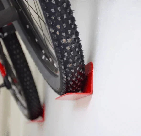 Practical wall mount bike storage, a heavy-duty bicycle rack. Ideal for garage organization & maximizing space with a pedal hook.