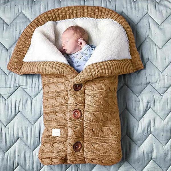 Plush fleece infant swaddle, a warm & cozy baby blanket for secure newborn wrap & better sleep.