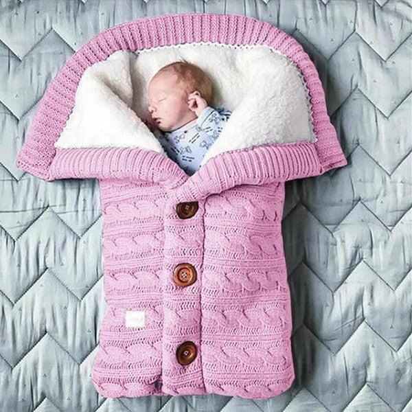 Ultra-warm & cozy baby swaddle blanket for infants. Soft fleece wrap provides ultimate comfort & sleep aid.