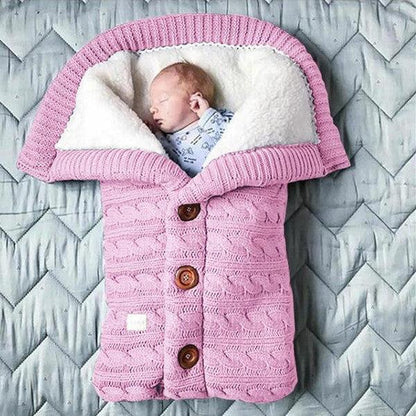Ultra-warm & cozy baby swaddle blanket for infants. Soft fleece wrap provides ultimate comfort & sleep aid.