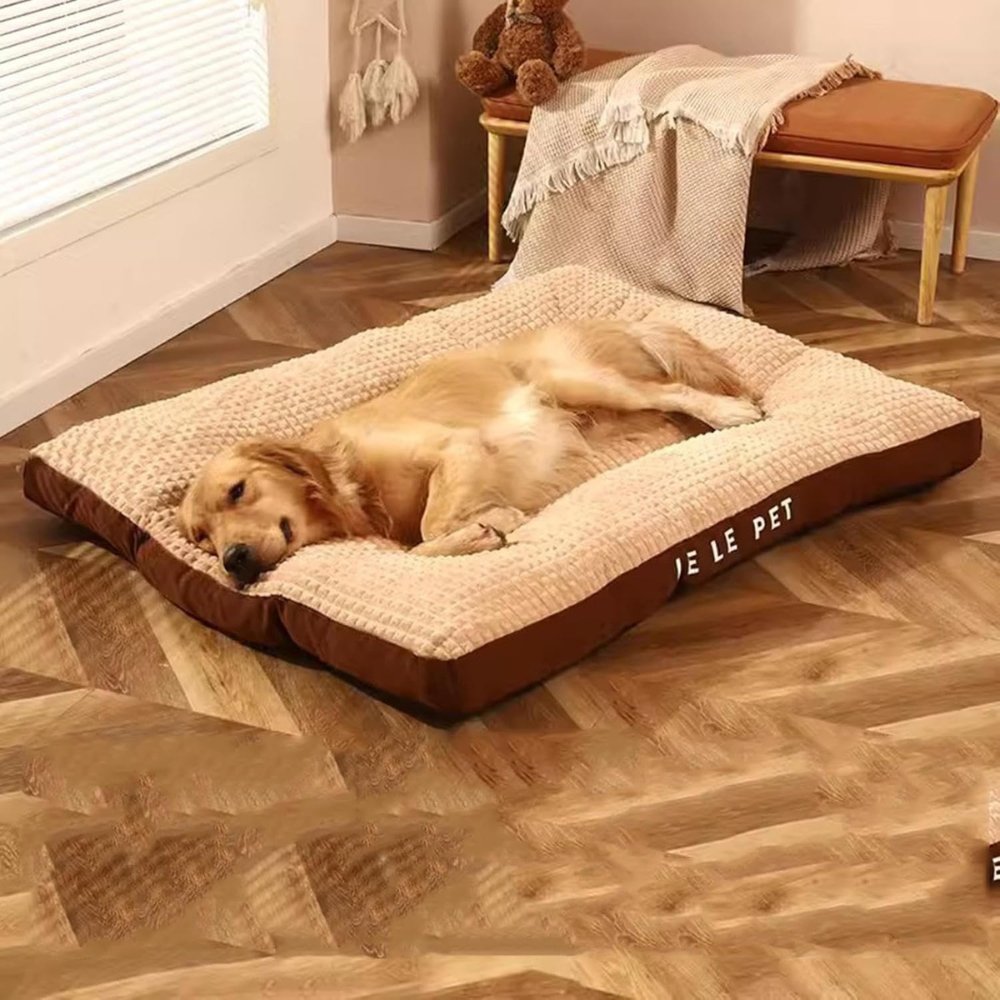 Warm fleece dog bed with plush cushioning for ultimate pet comfort. Cozy, washable & perfect for small to large dogs.