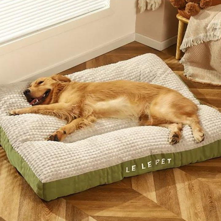 Soft fleece dog cushion, a warm & comfortable pet bed designed for ultimate relaxation. Easy to clean & washable.