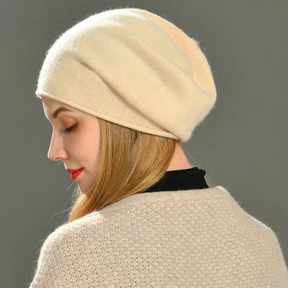 Black chunky knit beanie for men & women. Stay warm in cold weather with this comfortable winter hat accessory.