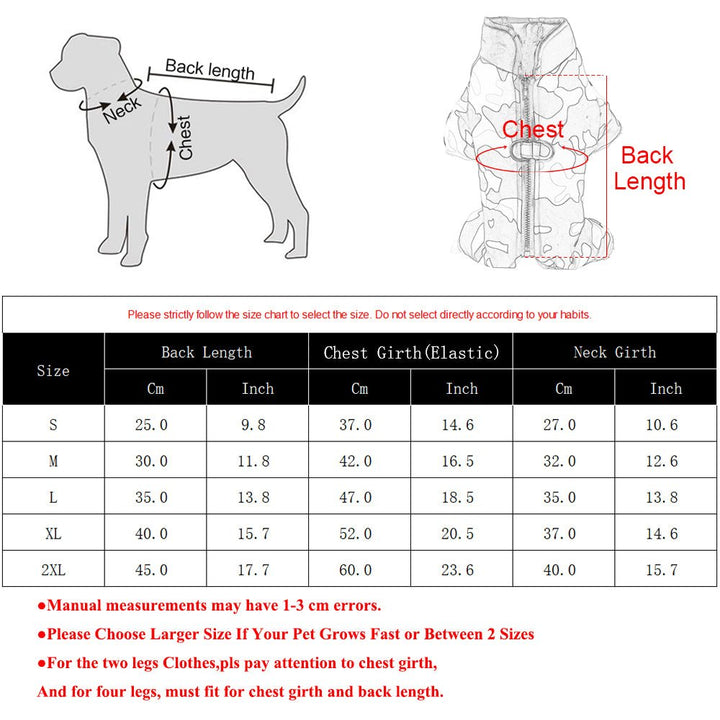 Easy-fit warm waterproof dog jacket with reflective stripes for secure winter wear.