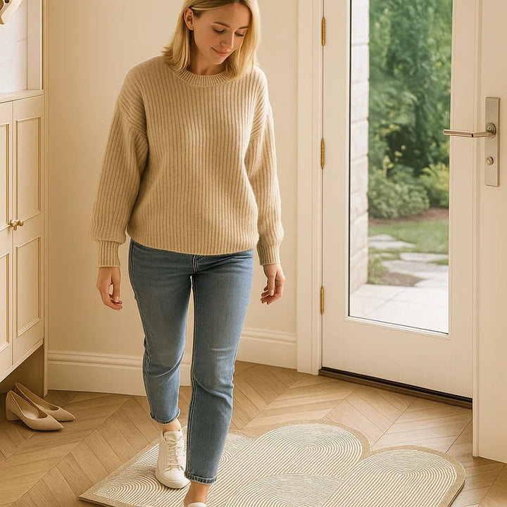 Secure non-slip entryway doormat. Washable indoor/outdoor mat ensures floor protection & adds modern home decor.