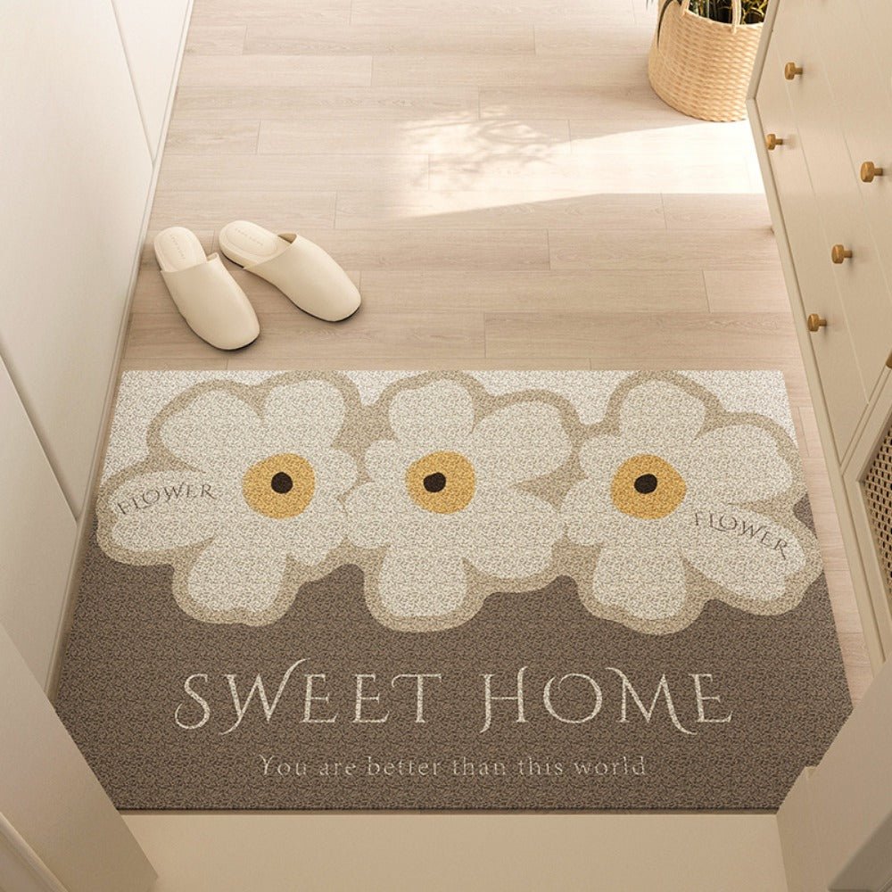 Versatile indoor/outdoor doormat. Washable & non-slip entryway mat provides durable floor protection, modern look.