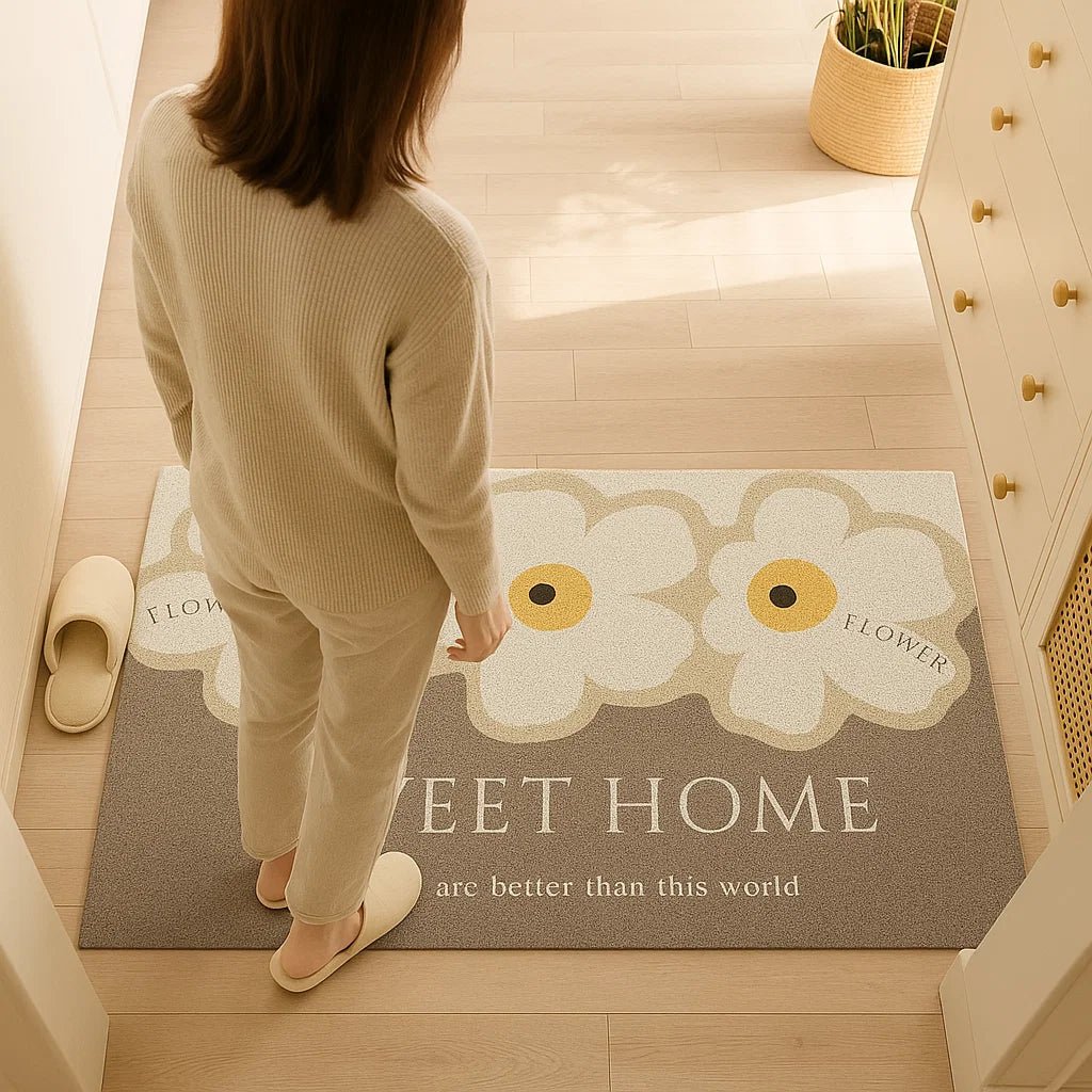 Durable indoor/outdoor entryway mat. Washable & non-slip doormat for floor protection & stylish home decor.