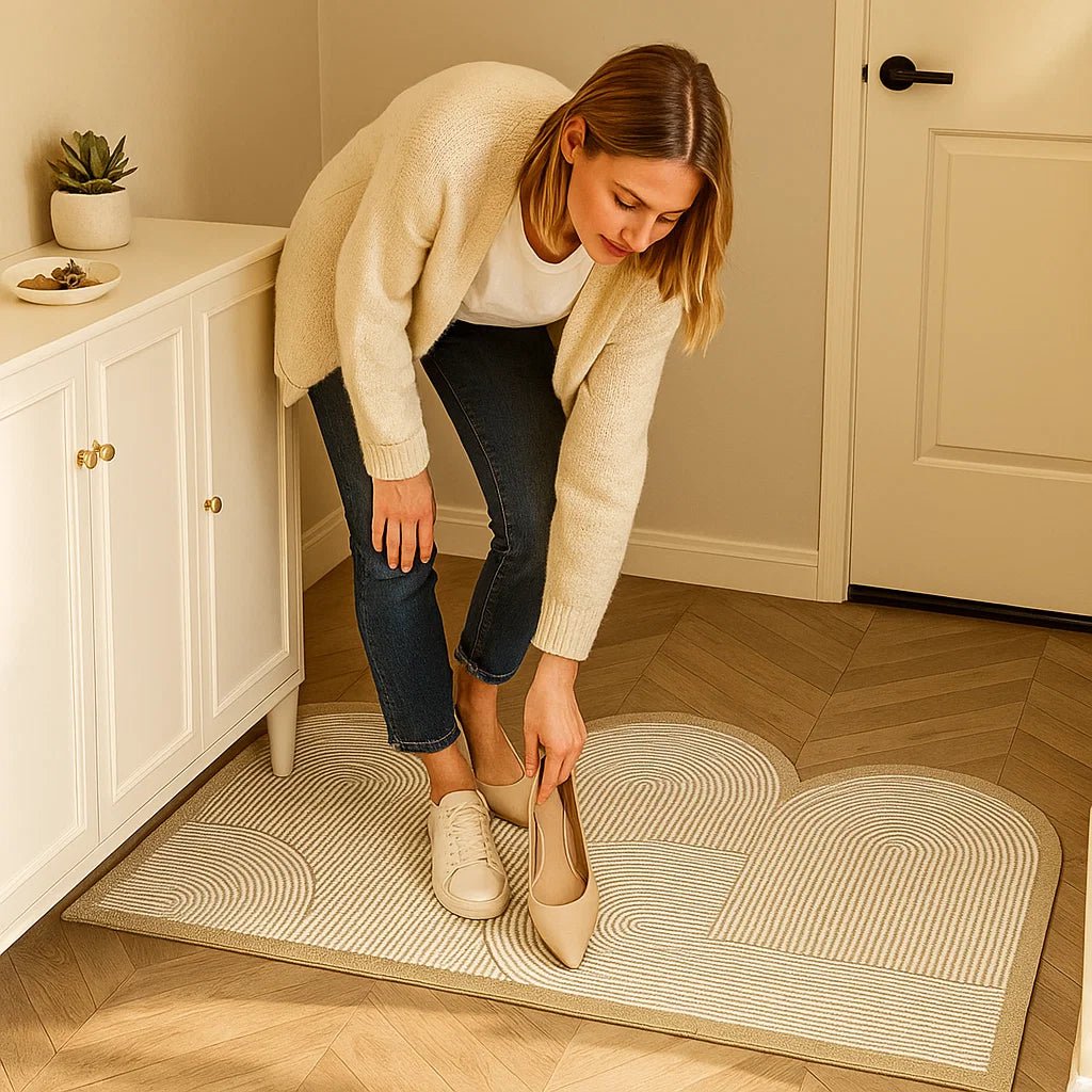 Modern washable entryway doormat. Non-slip indoor/outdoor mat offers stylish home decor & essential floor protection.