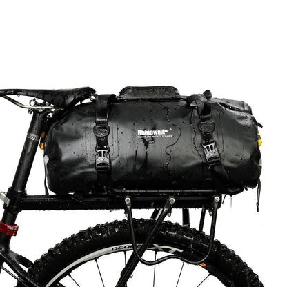 TPU waterproof bike pannier bag, 20L capacity, for rear rack storage on any bicycle.
