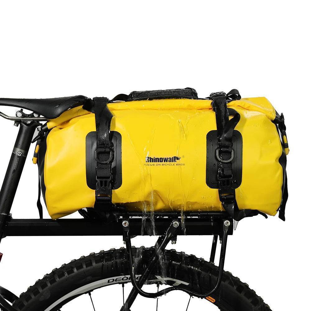 Waterproof 20L cycling pannier bag, easily detachable from bike rear rack, great for commuters.