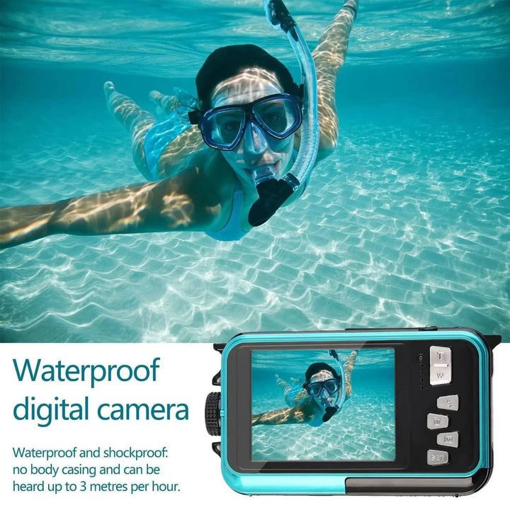 Waterproof digital camera, 1080P mini action camcorder for underwater photography & outdoor adventure