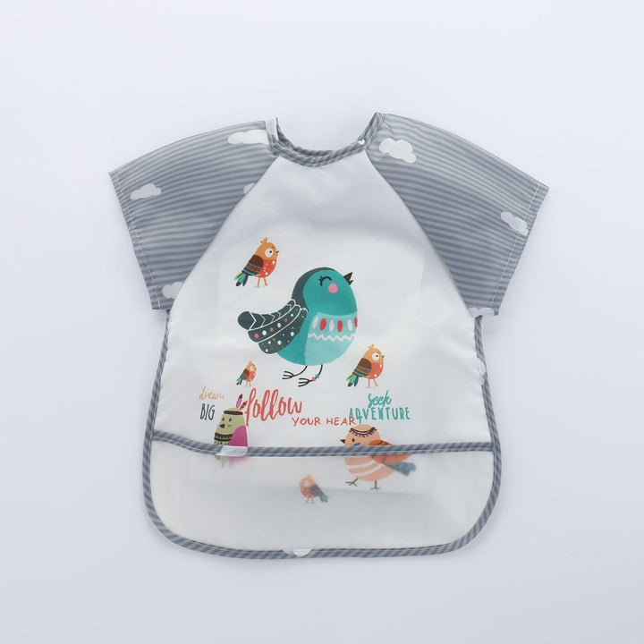 Kids apparel: waterproof long-sleeve feeding bib, perfect for messy eaters & easy care.