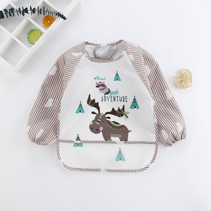 Effortless cleanup with this waterproof long sleeve bib for babies & toddlers. Essential spill protection.