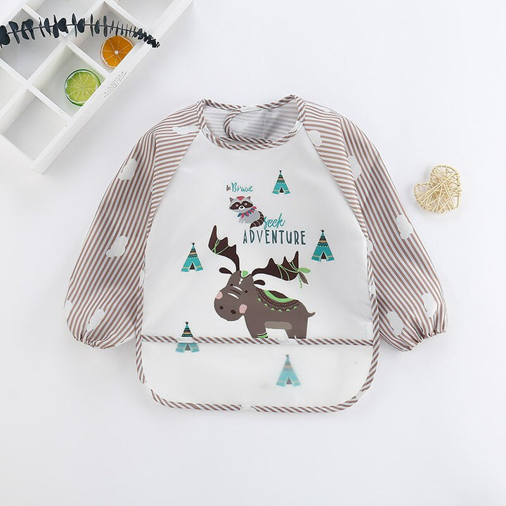 Effortless cleanup with this waterproof long sleeve bib for babies & toddlers. Essential spill protection.