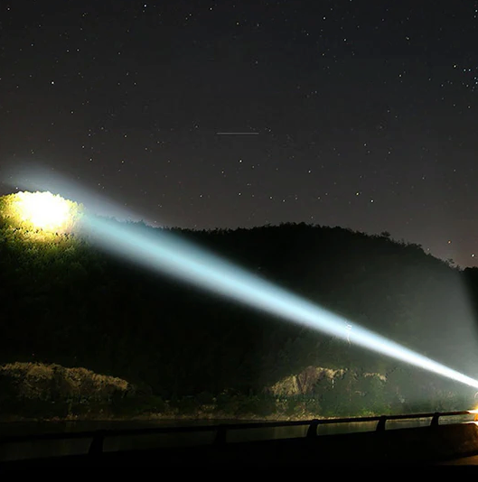 Waterproof military-grade LED flashlight. Ultra-bright, durable tactical light for emergencies & outdoor use.
