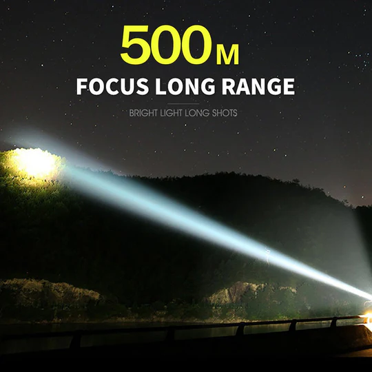 Rechargeable tactical LED flashlight for self-defense & emergencies. Durable, ultra-bright, and waterproof design.