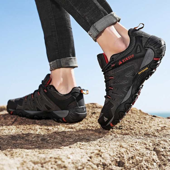 Waterproof outdoor hiking shoes for men and women, built for rugged trails and trekking adventures