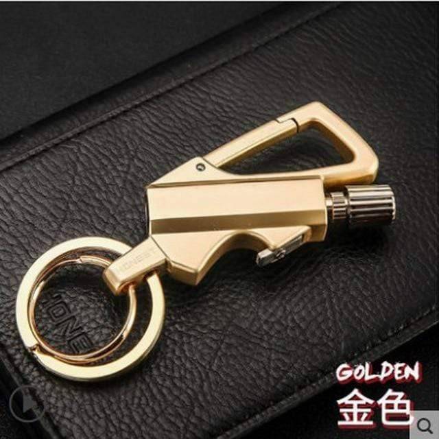 Permanent match fire starter, waterproof design with integrated carabiner clip