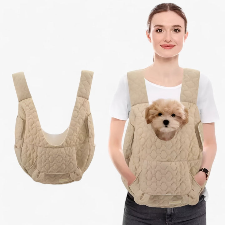 Secure waterproof pet travel bag for small dogs & cats up to 22 lbs. Portable, breathable, and comfortable for pets.