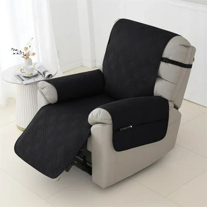 Soft quilted waterproof recliner slipcover for ultimate comfort & furniture protection, easy care.