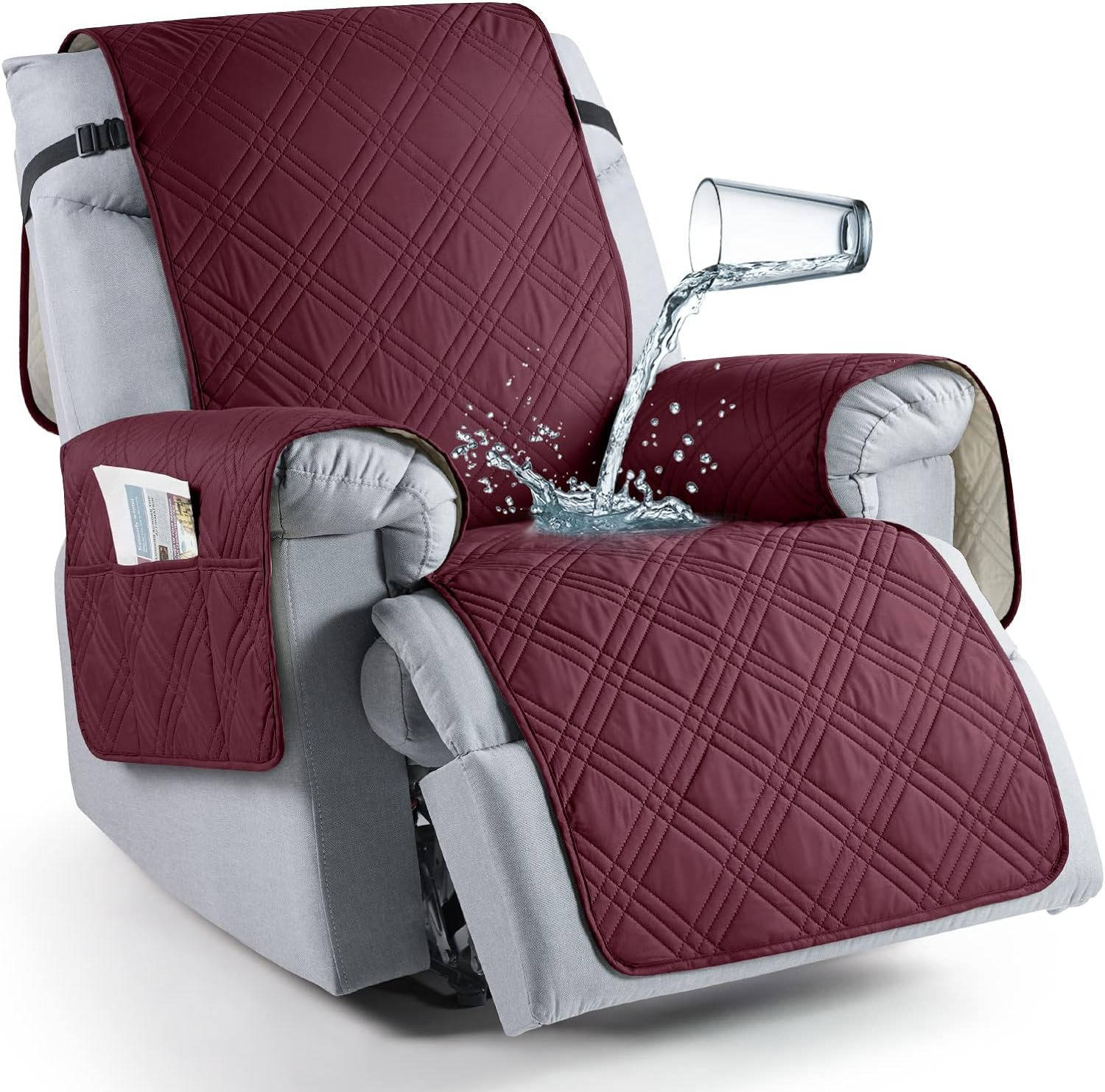 Durable waterproof furniture protector for recliners, designed for easy clean and pet-friendly use.