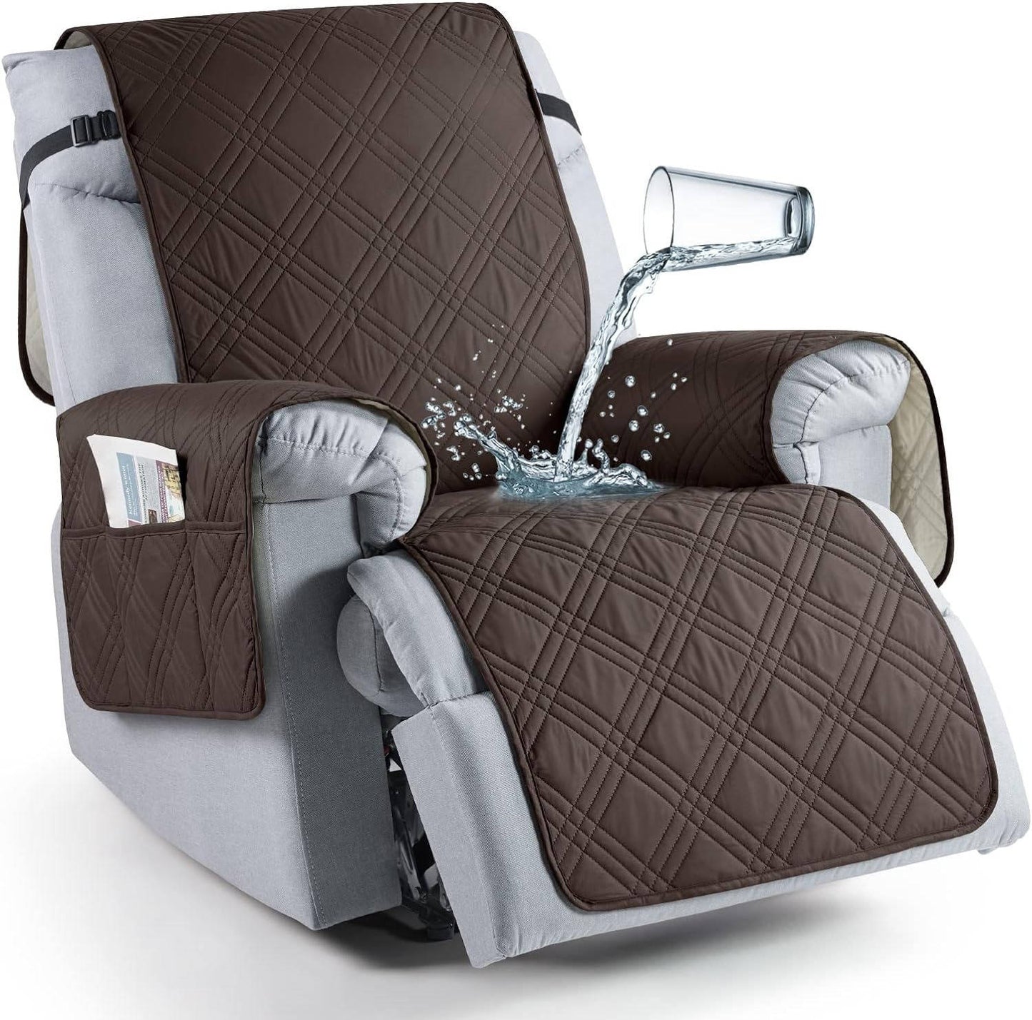 Modern living room recliner chair cover, waterproof and spill-proof, ideal for busy households.