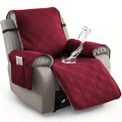 Universal non-slip recliner chair cover, a pet-friendly furniture protector for living rooms. Easy to install & waterproof.
