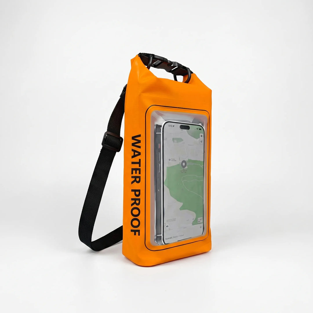 Secure & dry: Roll-top dry bag for boating, kayaking. Clear window allows safe phone use.