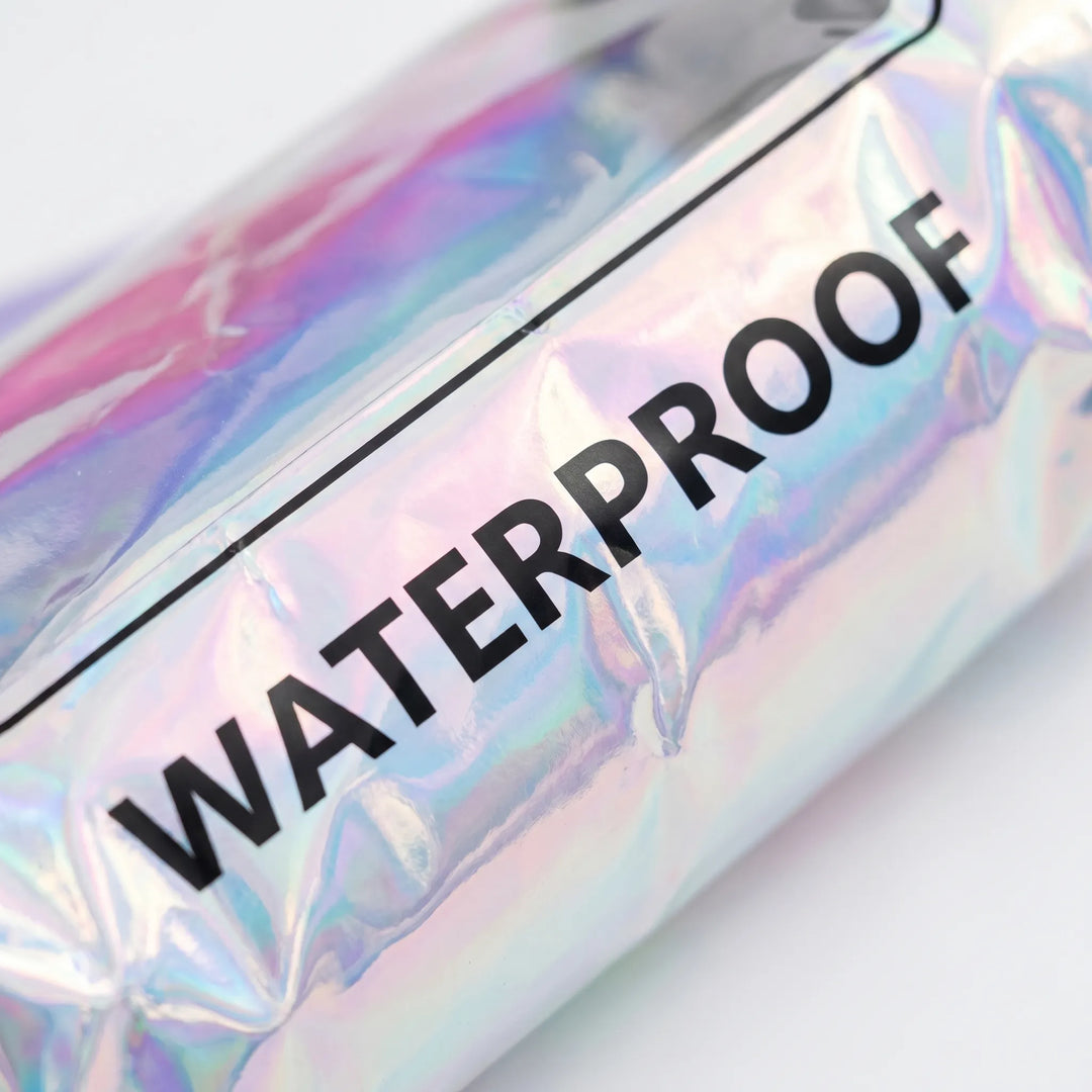 Roll-top dry bag, waterproof, perfect for beach, rafting, camping. Touchscreen phone window.