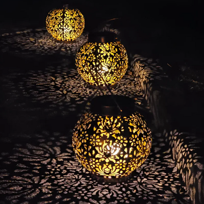 Waterproof Solar LED Hanging Garden Lamp for outdoor lighting & patio decor.