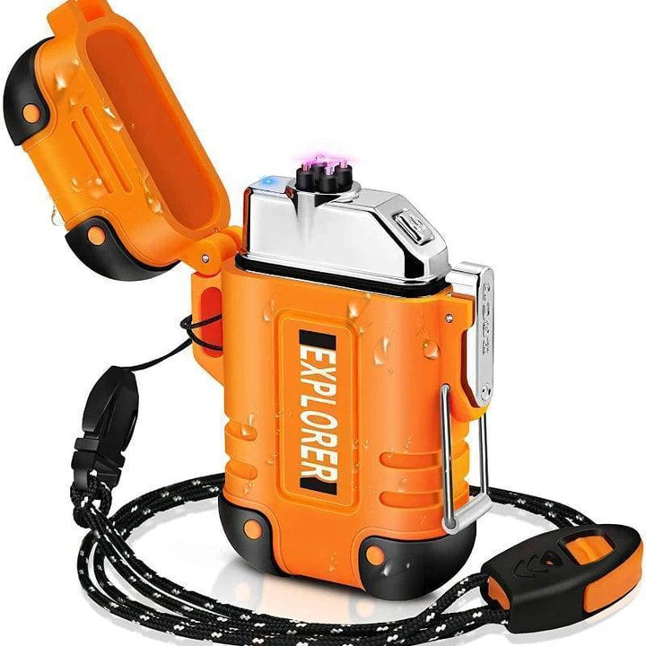 Waterproof USB rechargeable plasma dual arc lighter for outdoor camping & survival