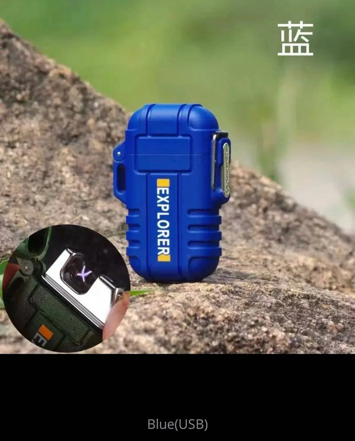 Adventure-ready waterproof plasma lighter with dual arc and USB charging
