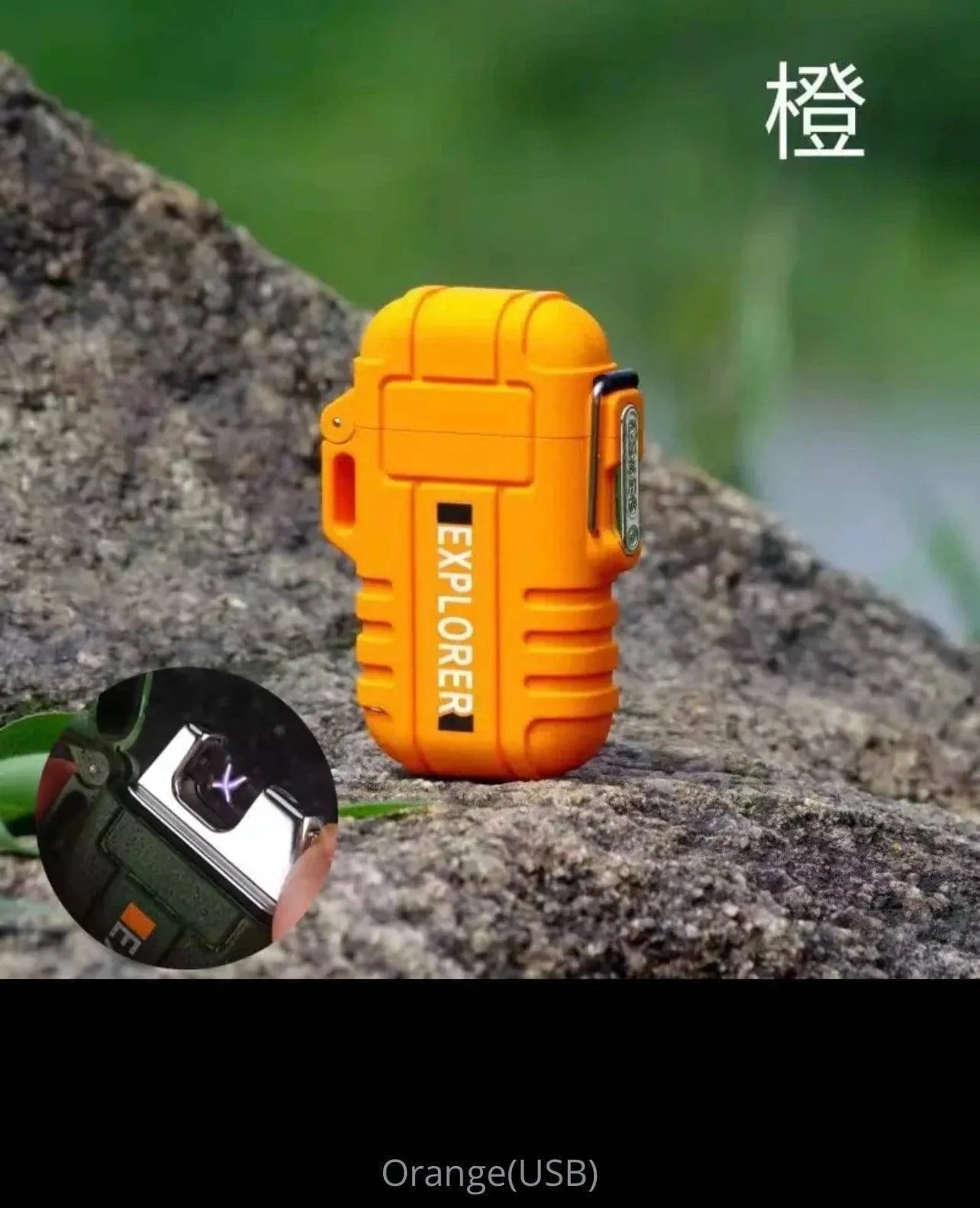 Dual arc plasma lighter, waterproof and windproof, excellent for camping