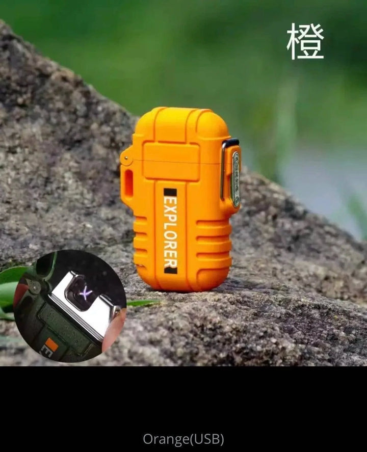 Dual arc plasma lighter, waterproof and windproof, excellent for camping