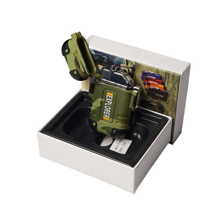 All-weather waterproof USB rechargeable plasma lighter for outdoor lighting