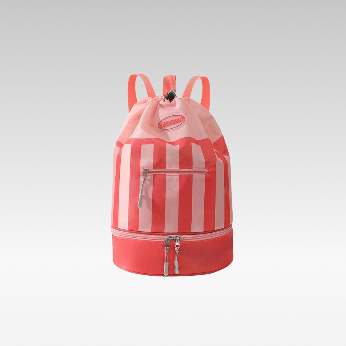 Unisex drawstring gym bag & travel backpack with separate wet dry compartment
