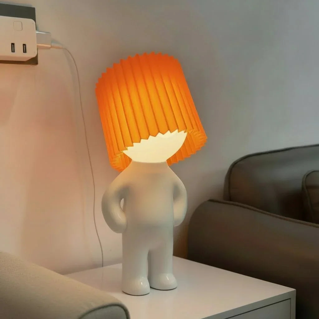 Playful LED accent lamp, a decorative mood light bringing whimsical, colorful ambiance to any room.